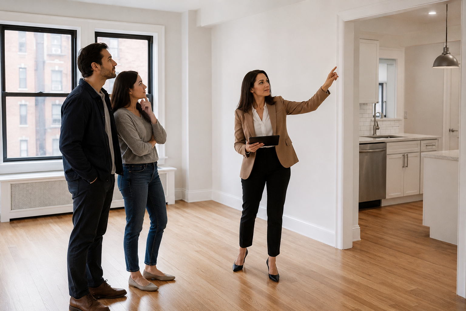 Licensed real estate professional coordinating property access for an appraisal and final walkthrough in New York