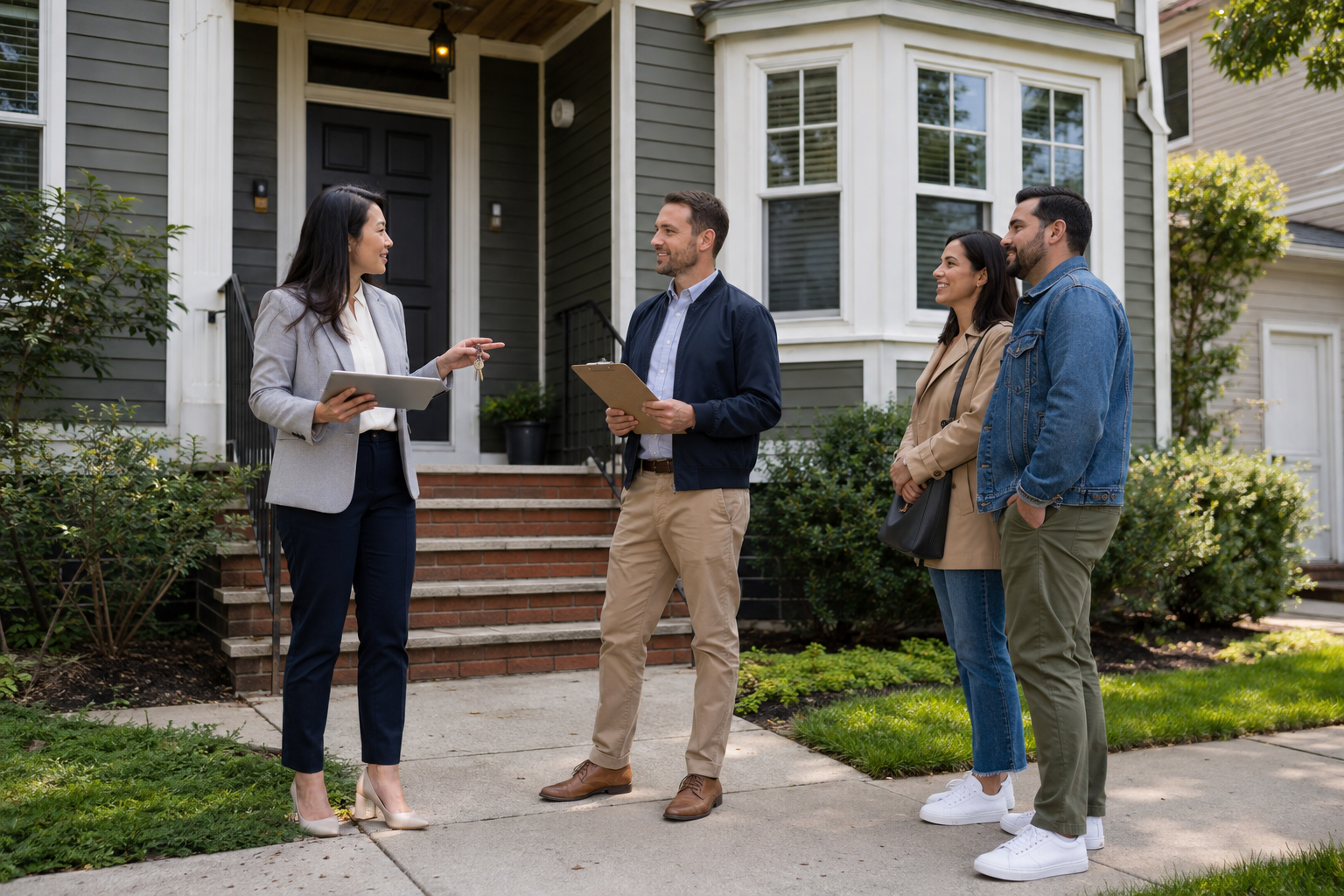 Licensed real estate professional providing authorized property access to an appraiser in New York